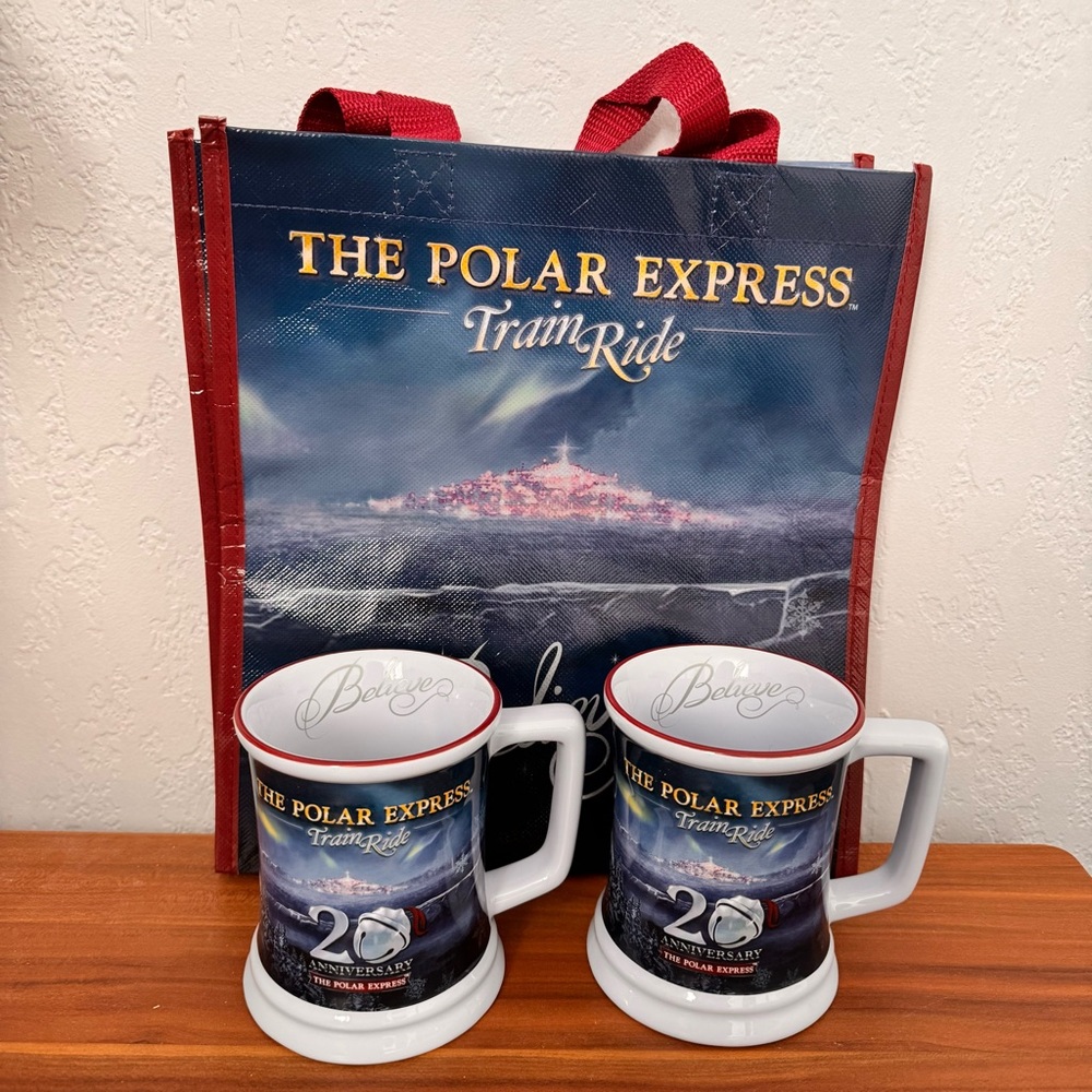 Polar Express Train Ride Mug Set with Tote